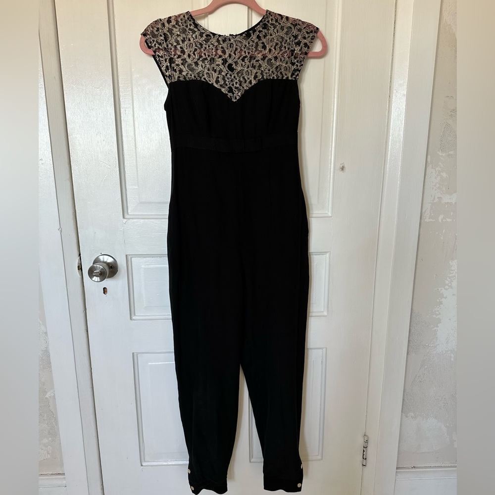 Ted Baker London black pants jumpsuit Size 0